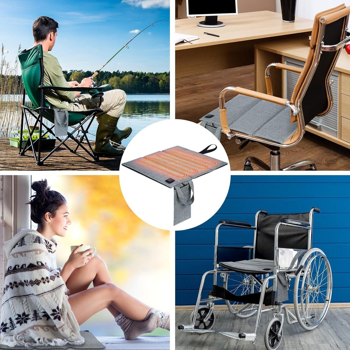 Heated Seat Cushion – Foldable & Waterproof