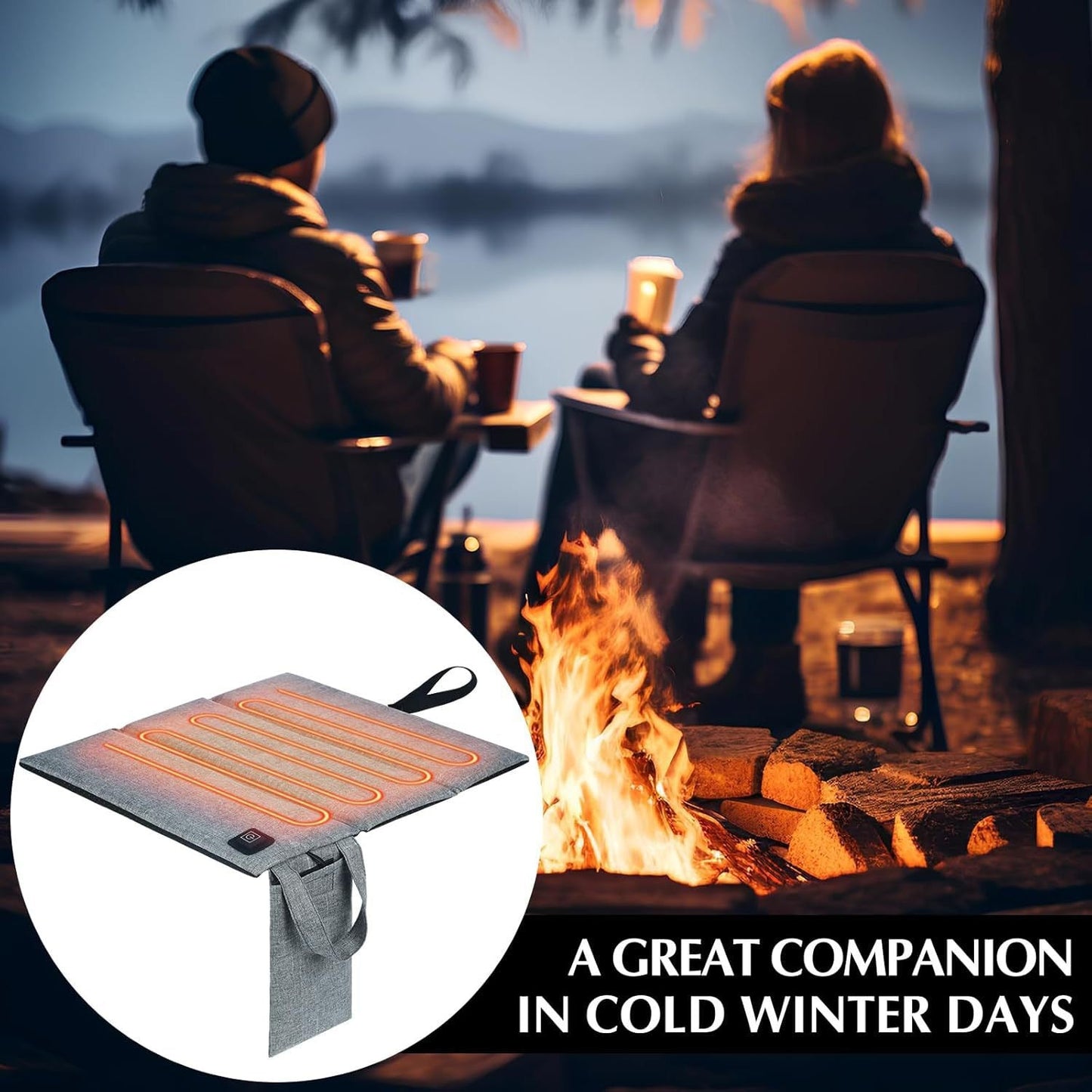 Heated Seat Cushion – Foldable & Waterproof