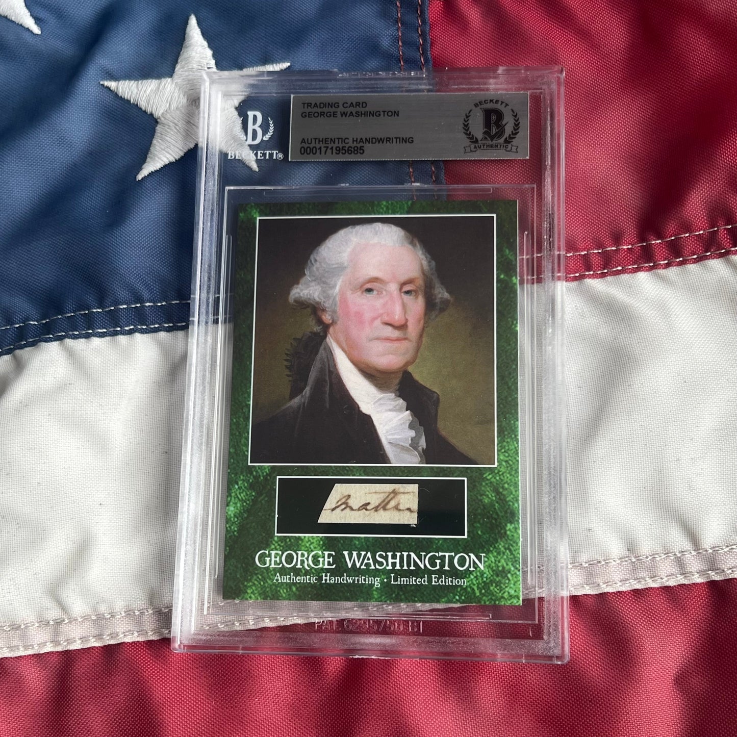 George Washington Beckett Encapsulated Handwriting Removed from an Autograph Letter Signed