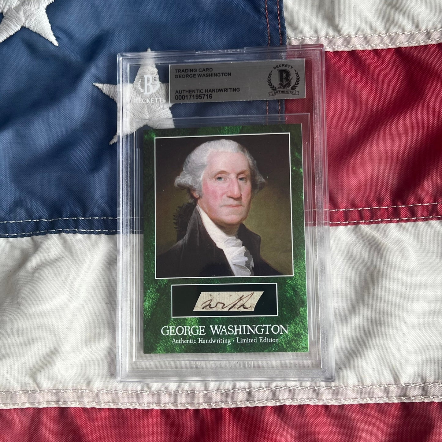 George Washington Beckett Encapsulated Handwriting Removed from an Autograph Letter Signed