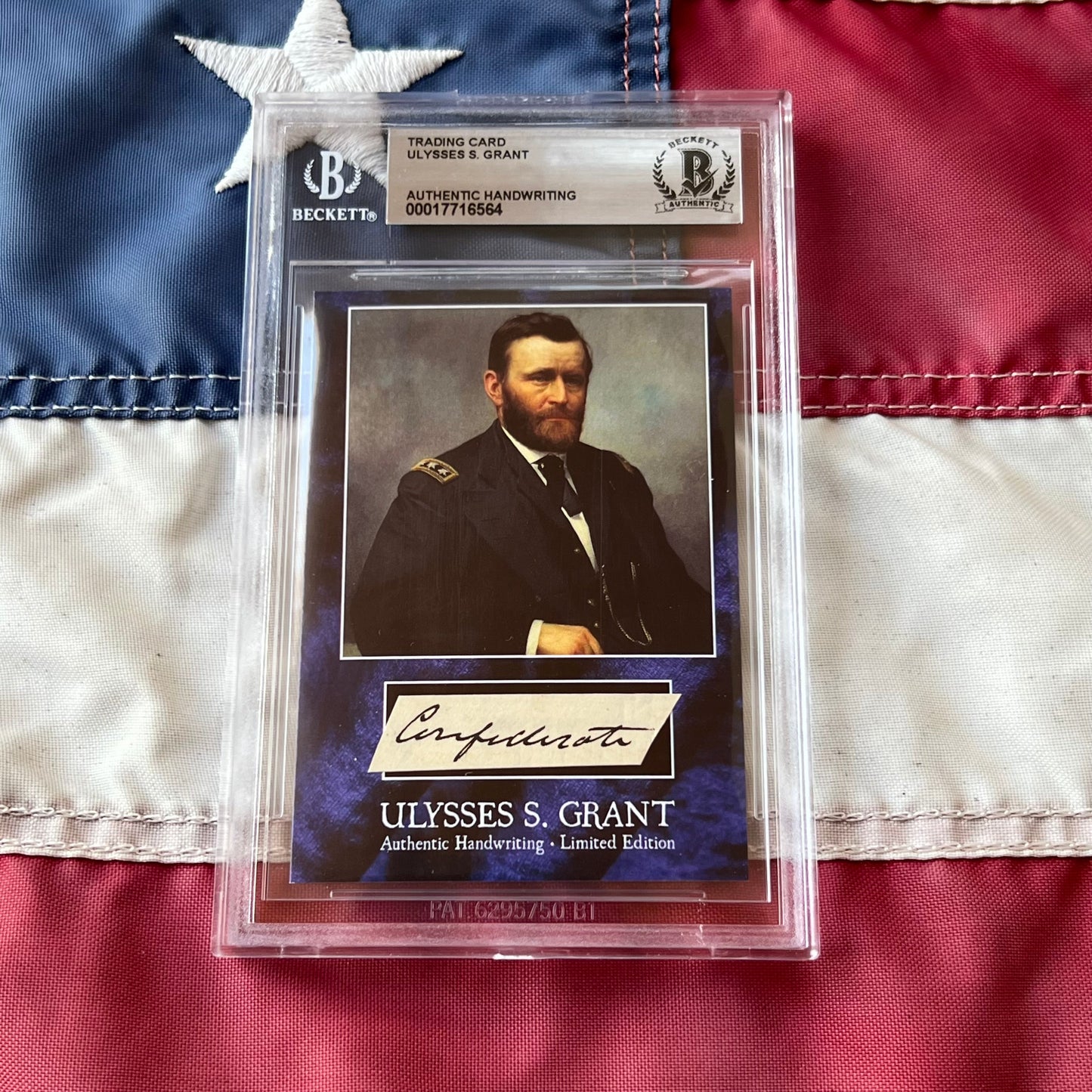 Ulysses S. Grant Beckett Encapsulated Handwriting Removed From An Autograph Letter Signed