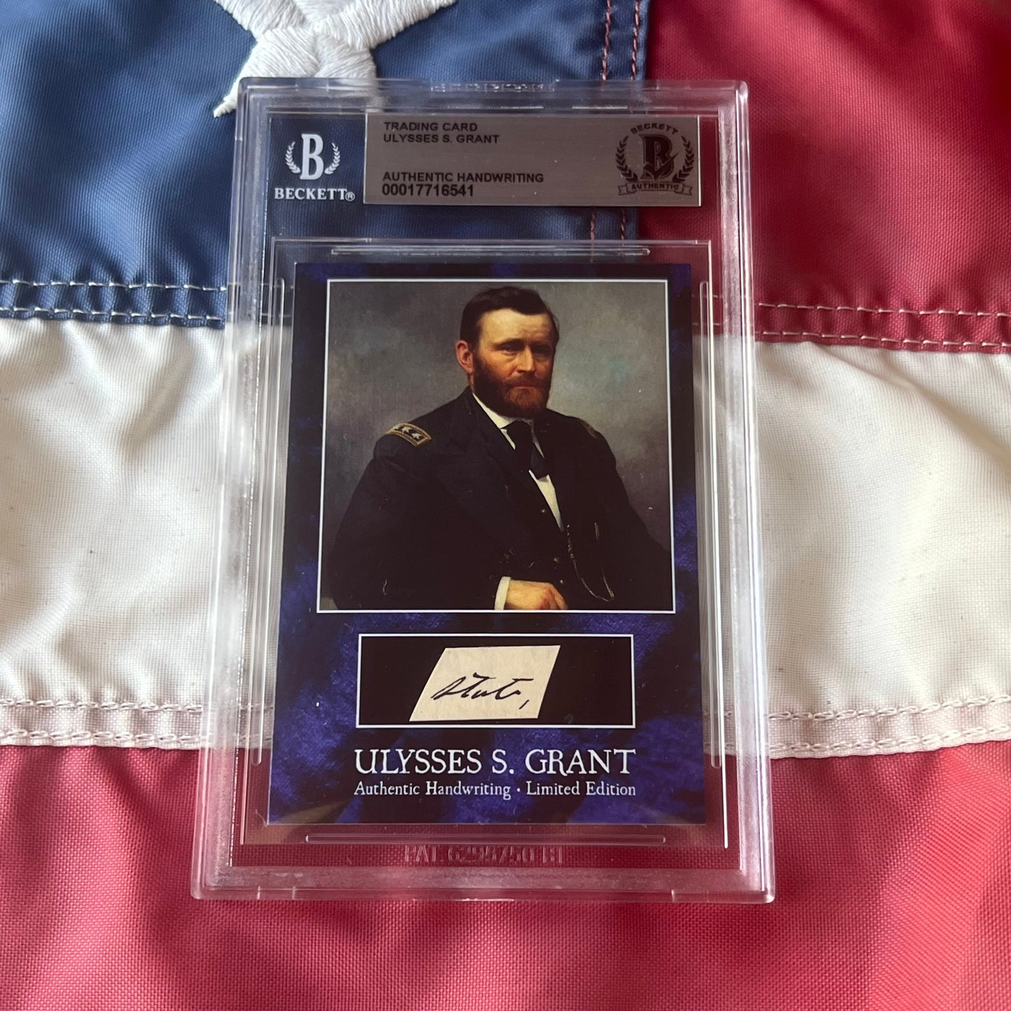 Ulysses S. Grant Beckett Encapsulated Handwriting Removed From An Autograph Letter Signed