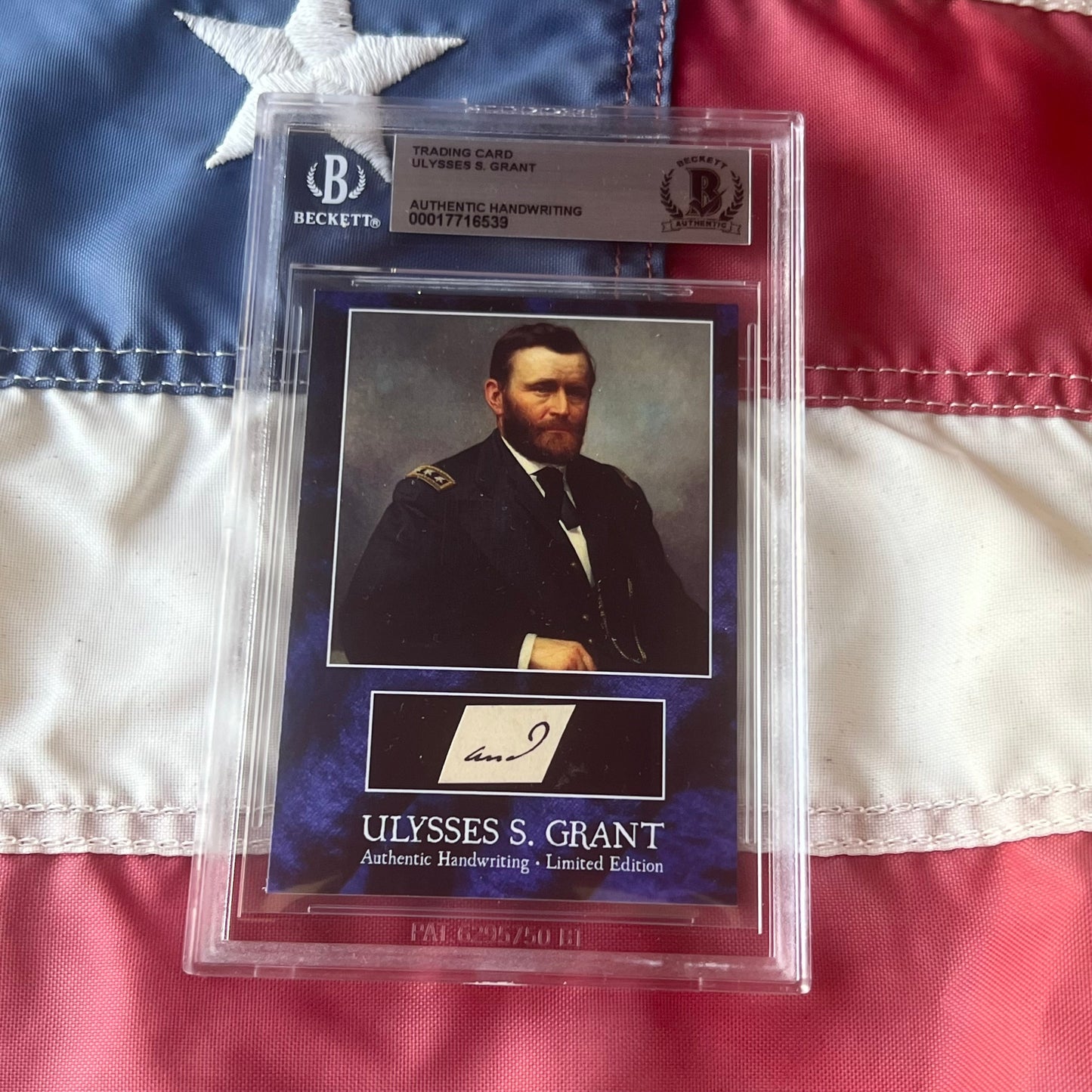 Ulysses S. Grant Beckett Encapsulated Handwriting Removed From An Autograph Letter Signed