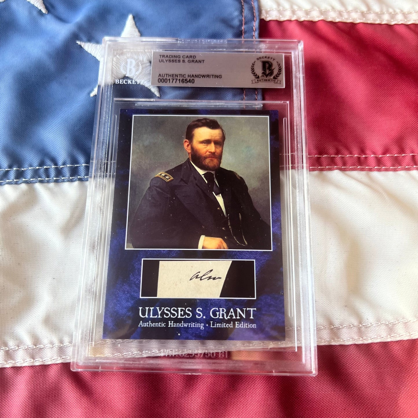 Ulysses S. Grant Beckett Encapsulated Handwriting Removed From An Autograph Letter Signed