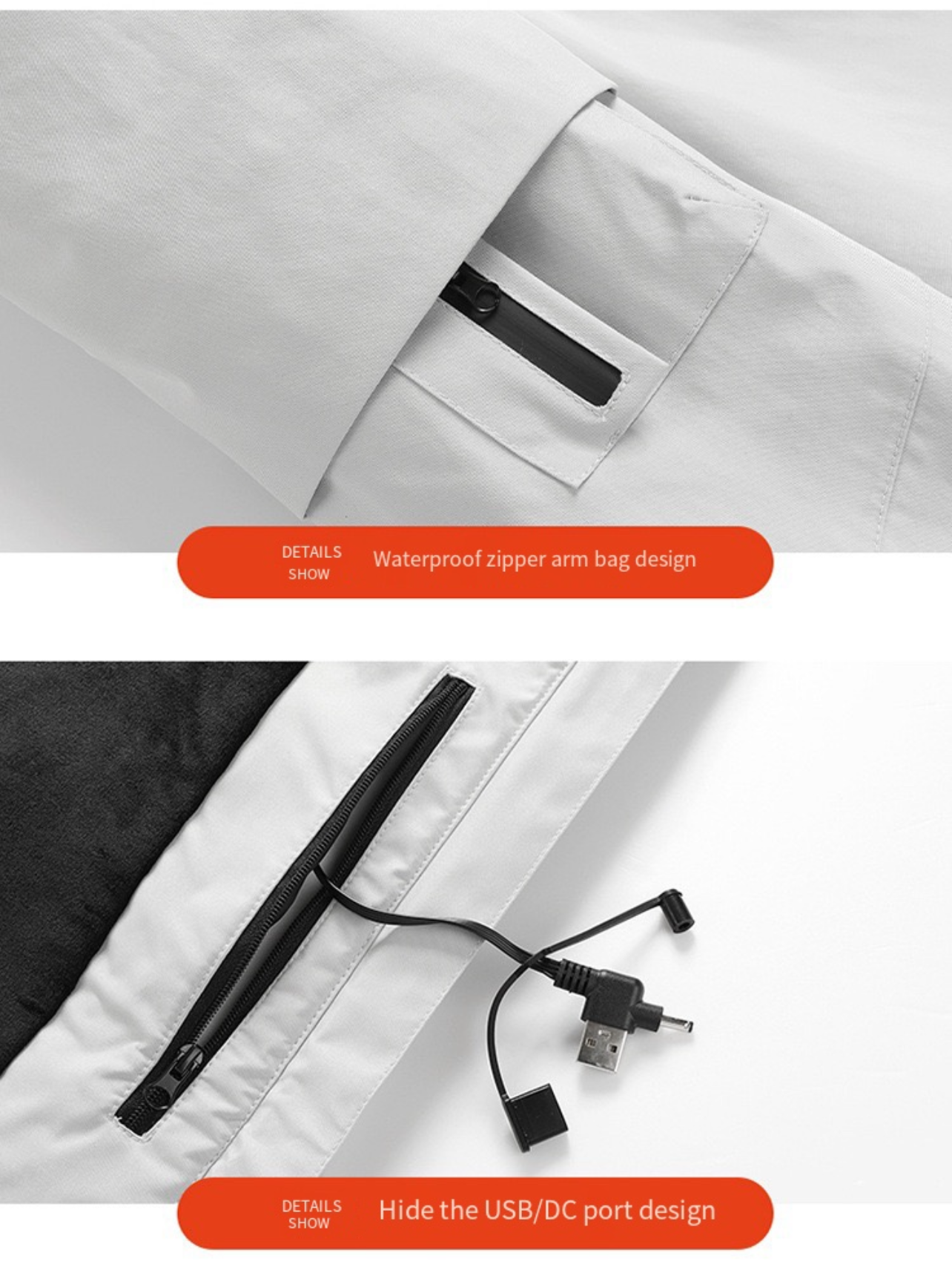 USB Heated Winter Coat