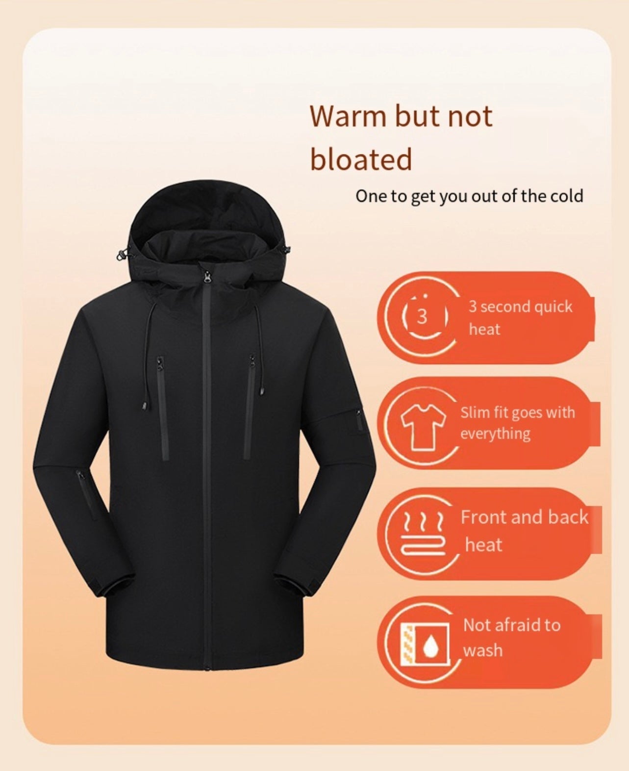 USB Heated Winter Coat