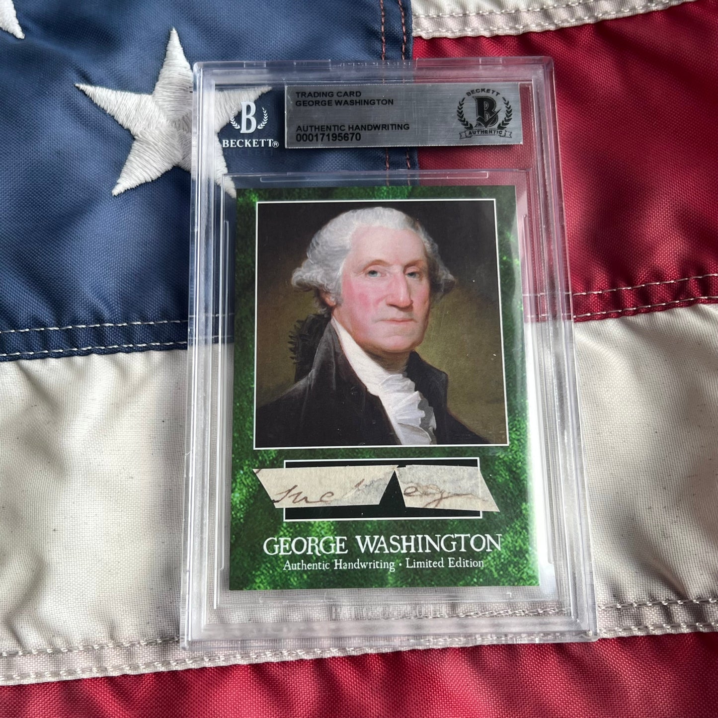 George Washington Beckett Encapsulated Handwriting Removed from an Autograph Letter Signed