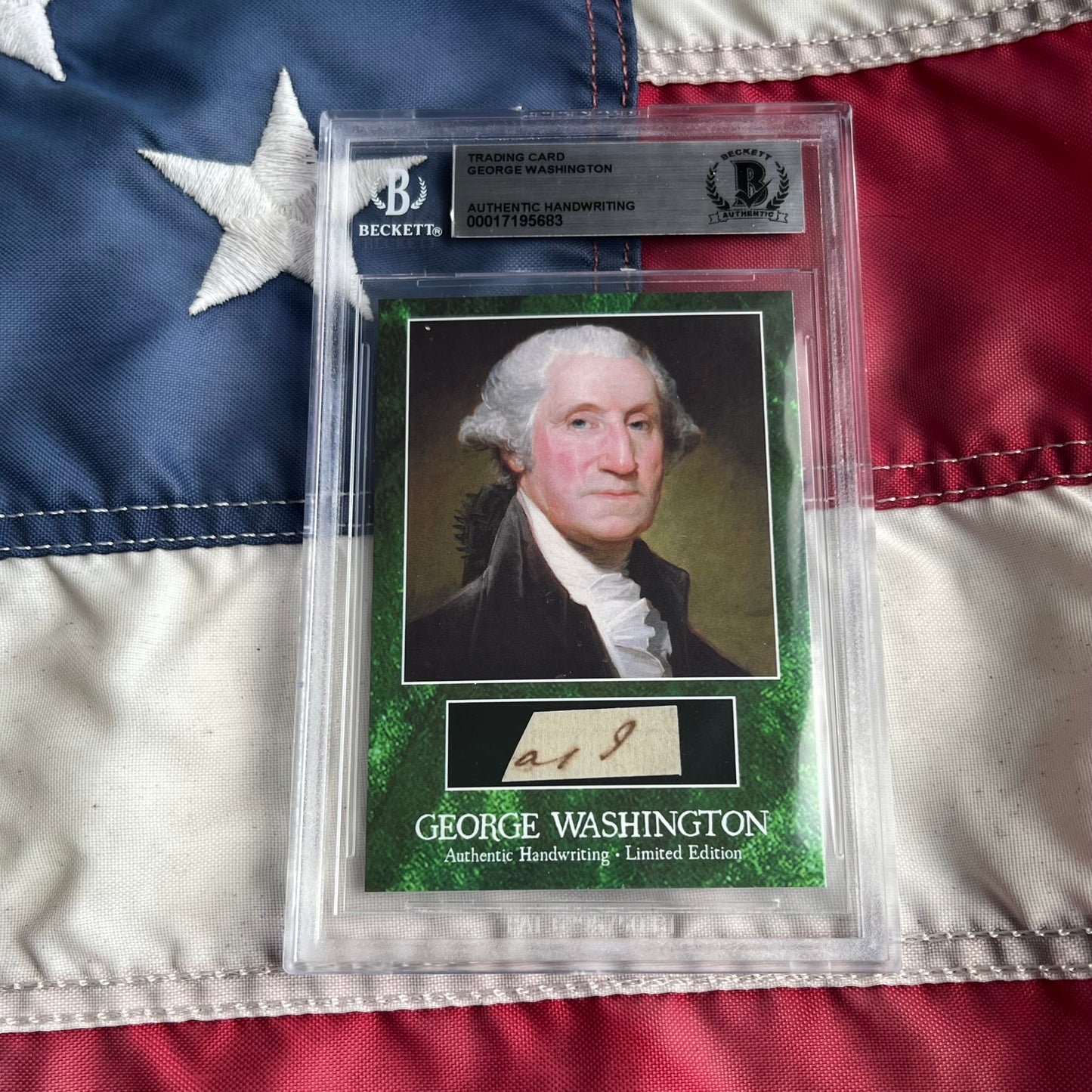 George Washington Beckett Encapsulated Handwriting Removed from an Autograph Letter Signed