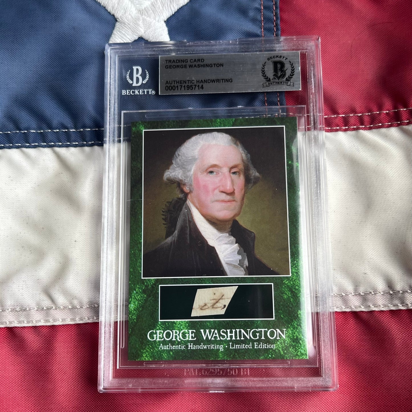 George Washington Beckett Encapsulated Handwriting Removed from an Autograph Letter Signed