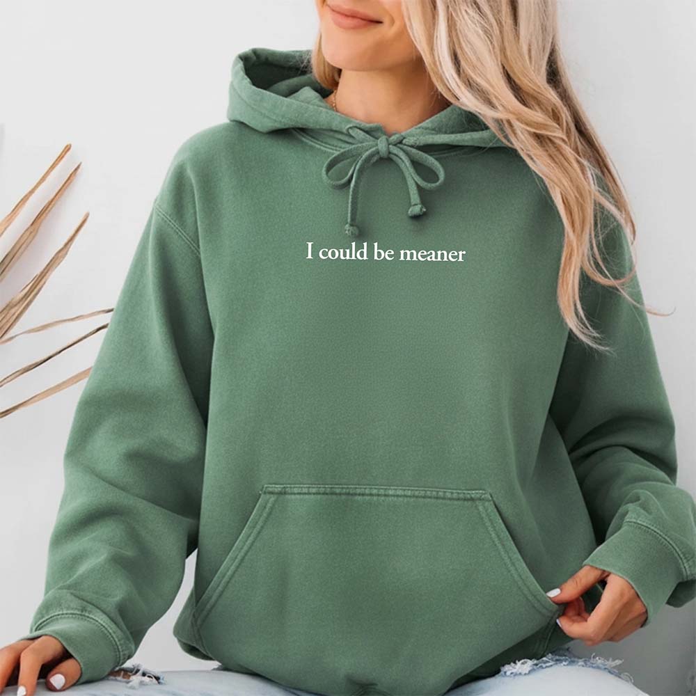 I Could Be Meaner Comfort Colors Hoodie