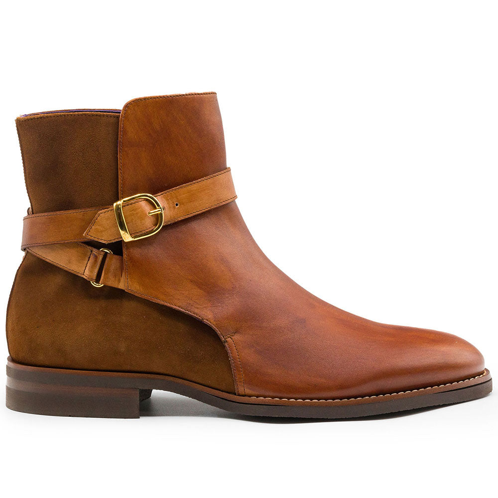 Jodphur Italian Calfskin Boot, Cognac