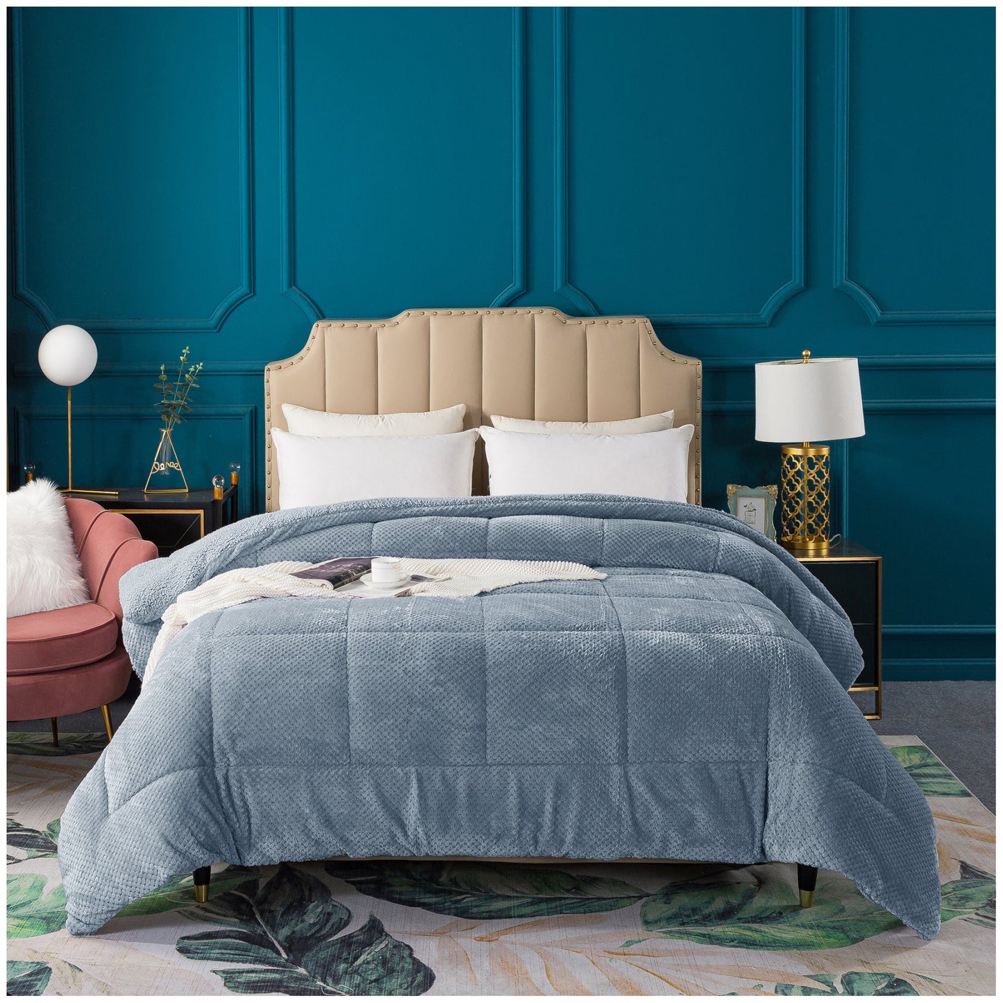 Kasentex Reversible All-Season Plush Comforter