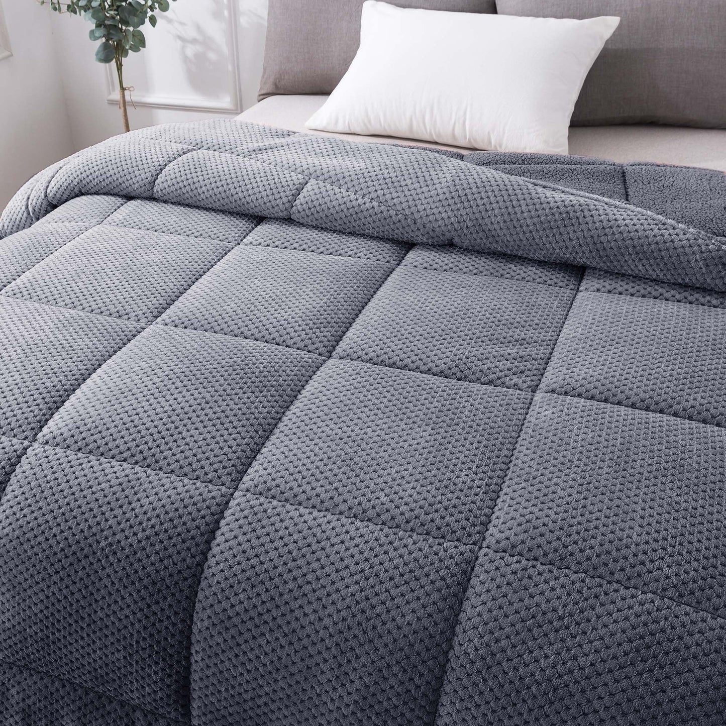 Kasentex Reversible All-Season Plush Comforter