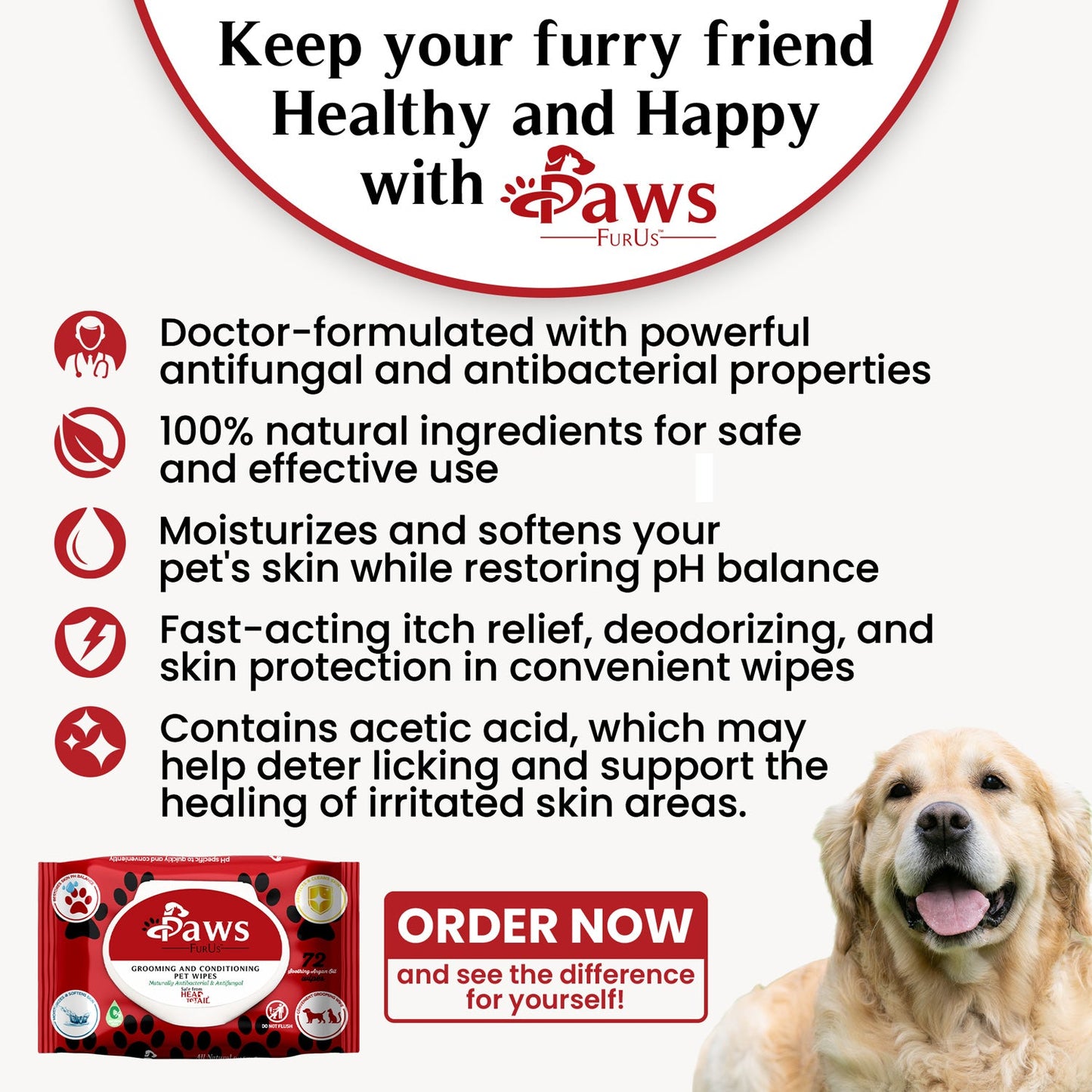 PawsFurUs® Pet Wipes