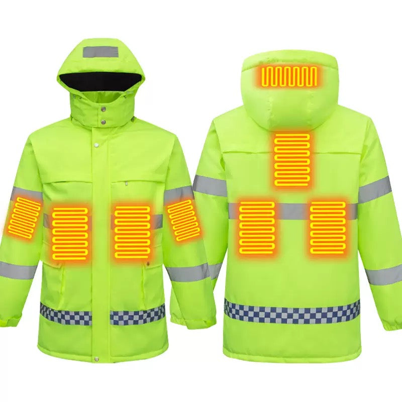 LITEGUEST Smart Heated Reflective Work Jacket for Outdoor Duty