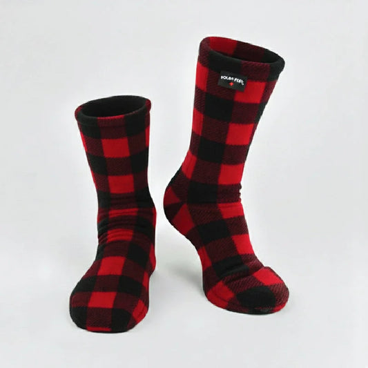 Polar Feet SUPER STRETCHY Fleece Socks - Lumberjack