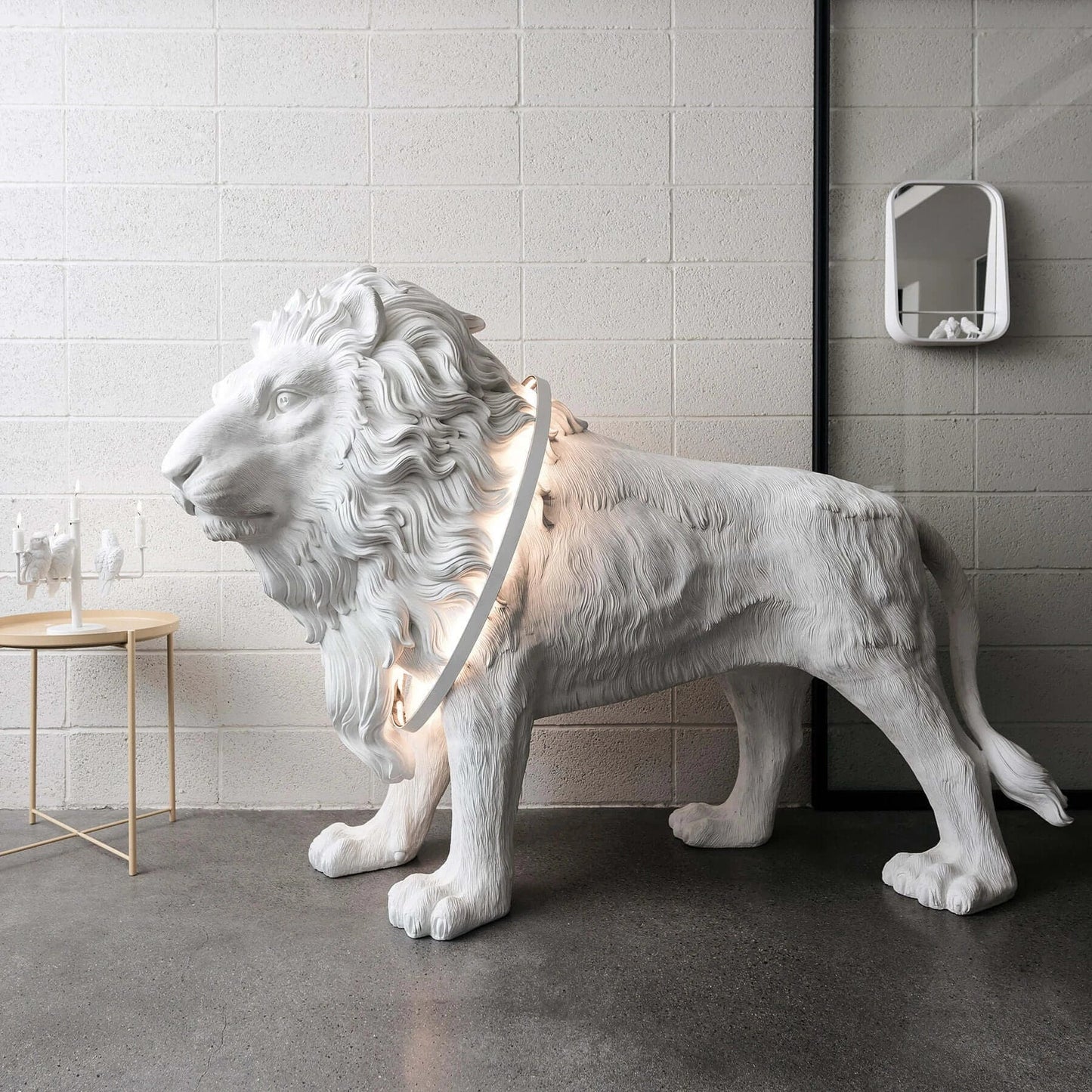 Lion Statue Floor Lamp