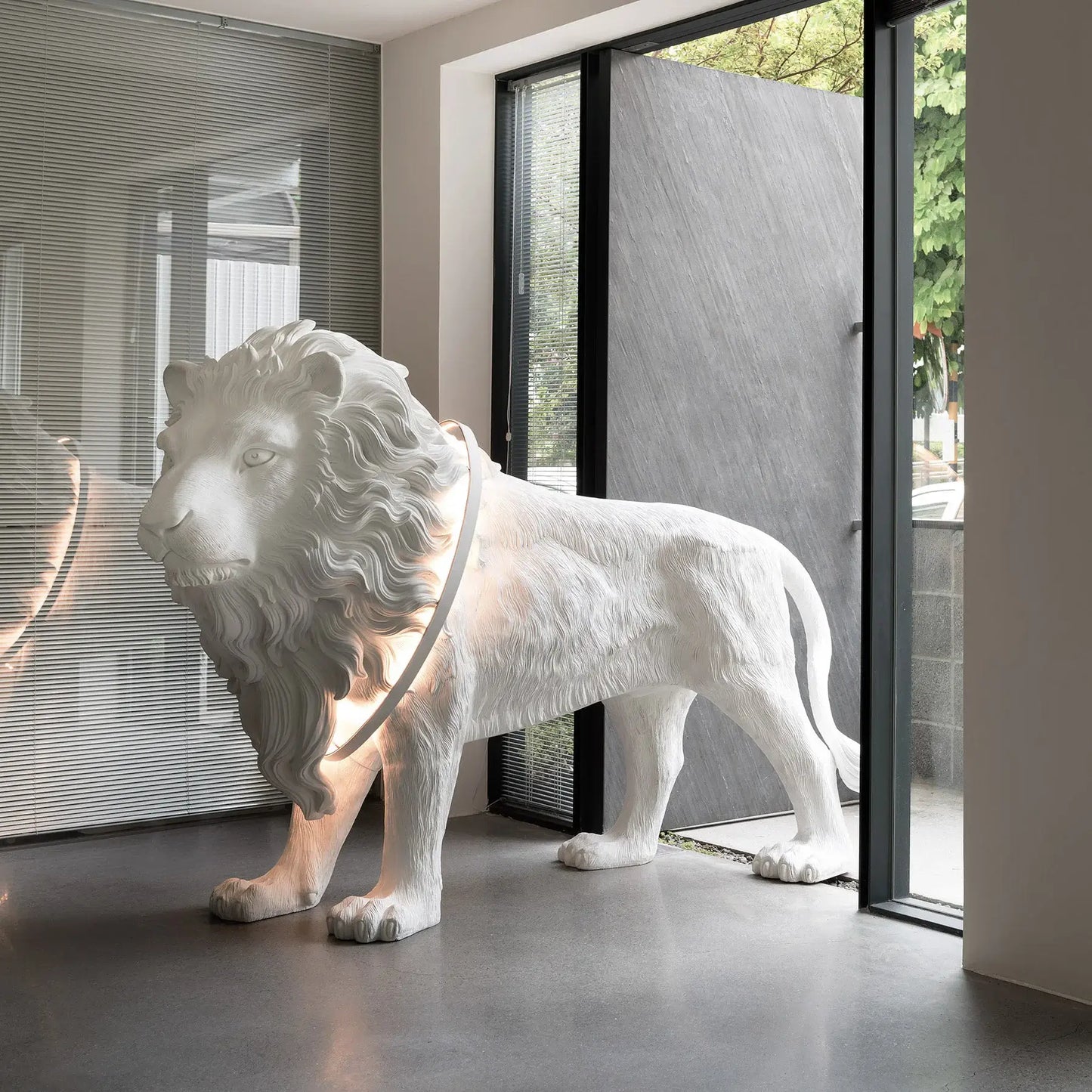 Lion Statue Floor Lamp