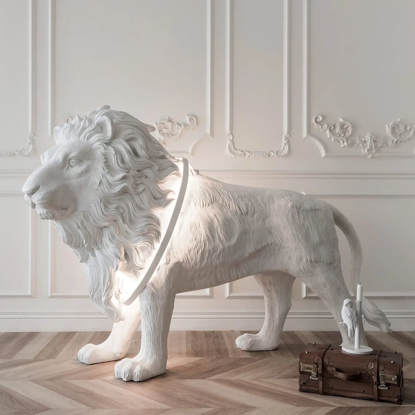 Lion Statue Floor Lamp