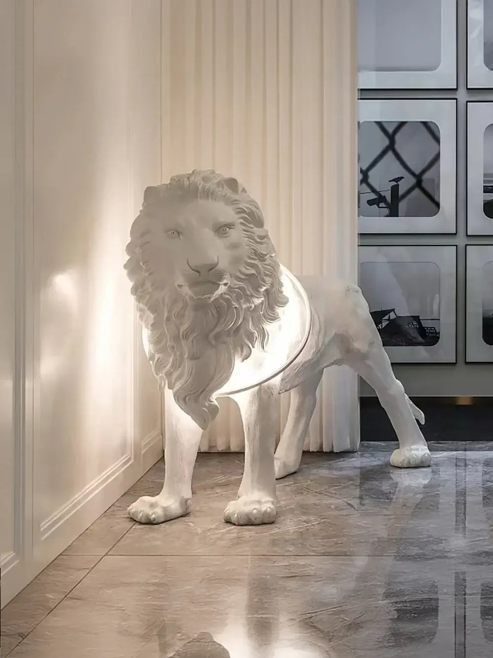 Lion Statue Floor Lamp