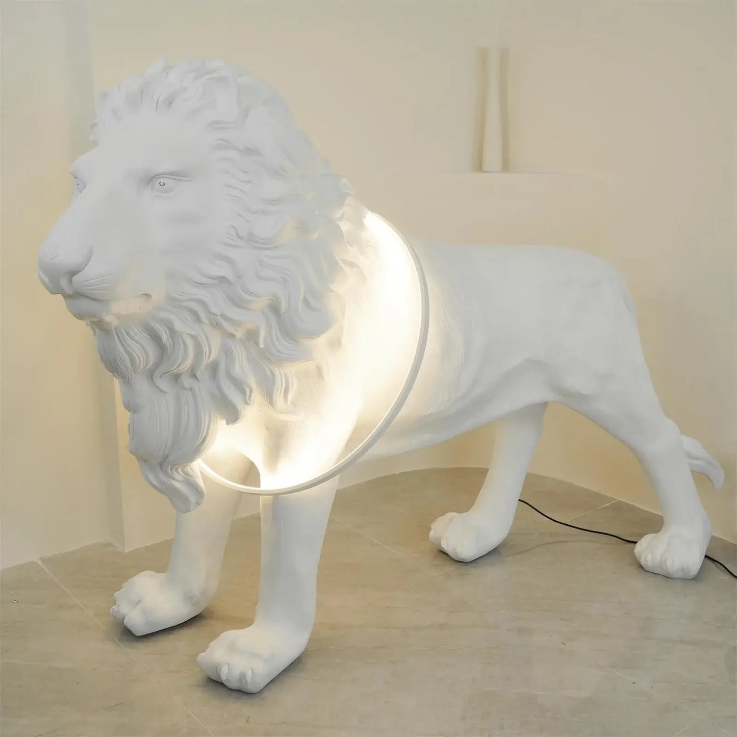Lion Statue Floor Lamp