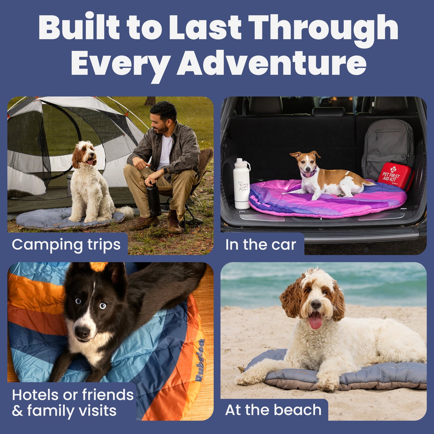Travel Dog Bed – Foldable, Lightweight, Water Resistant Mat
