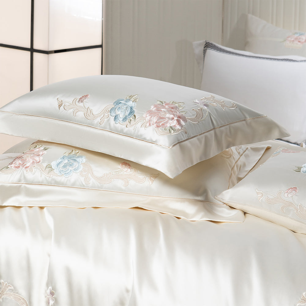 Luxury Royal 140s Cotton-Silk Embroidered Bedding Set | 3CARATS