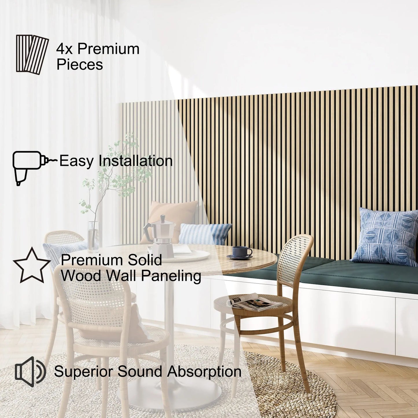 MDF Acoustic Slat Wood Wall Panels