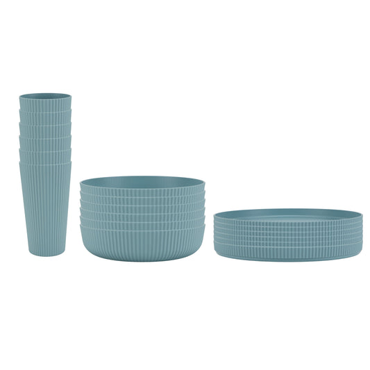 Mainstays 18-Piece Eco-Friendly Dinnerware Set — Stylish, Sustainable, and Safe