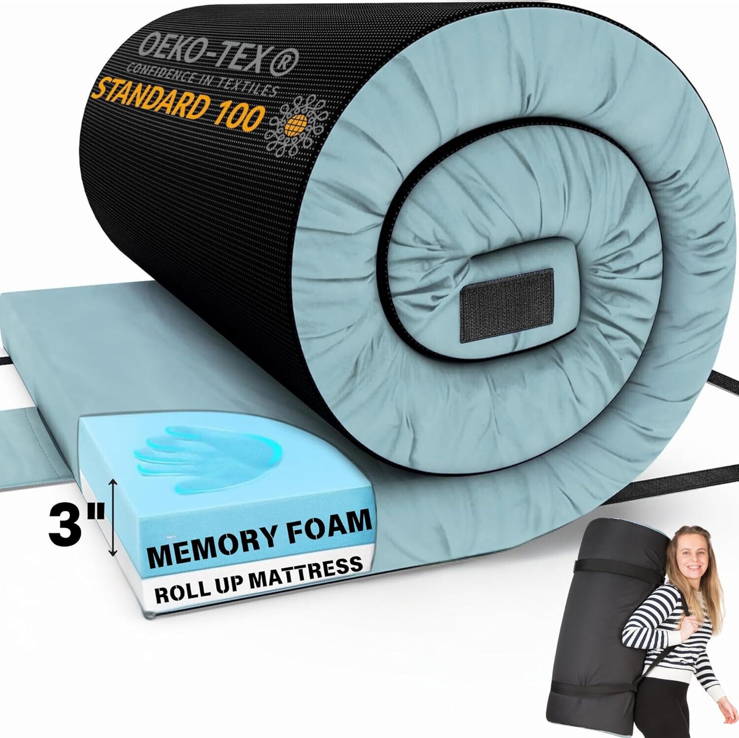 Home Bed Comfort with the Matrix Air-Cell Memory Foam Camping Mattress