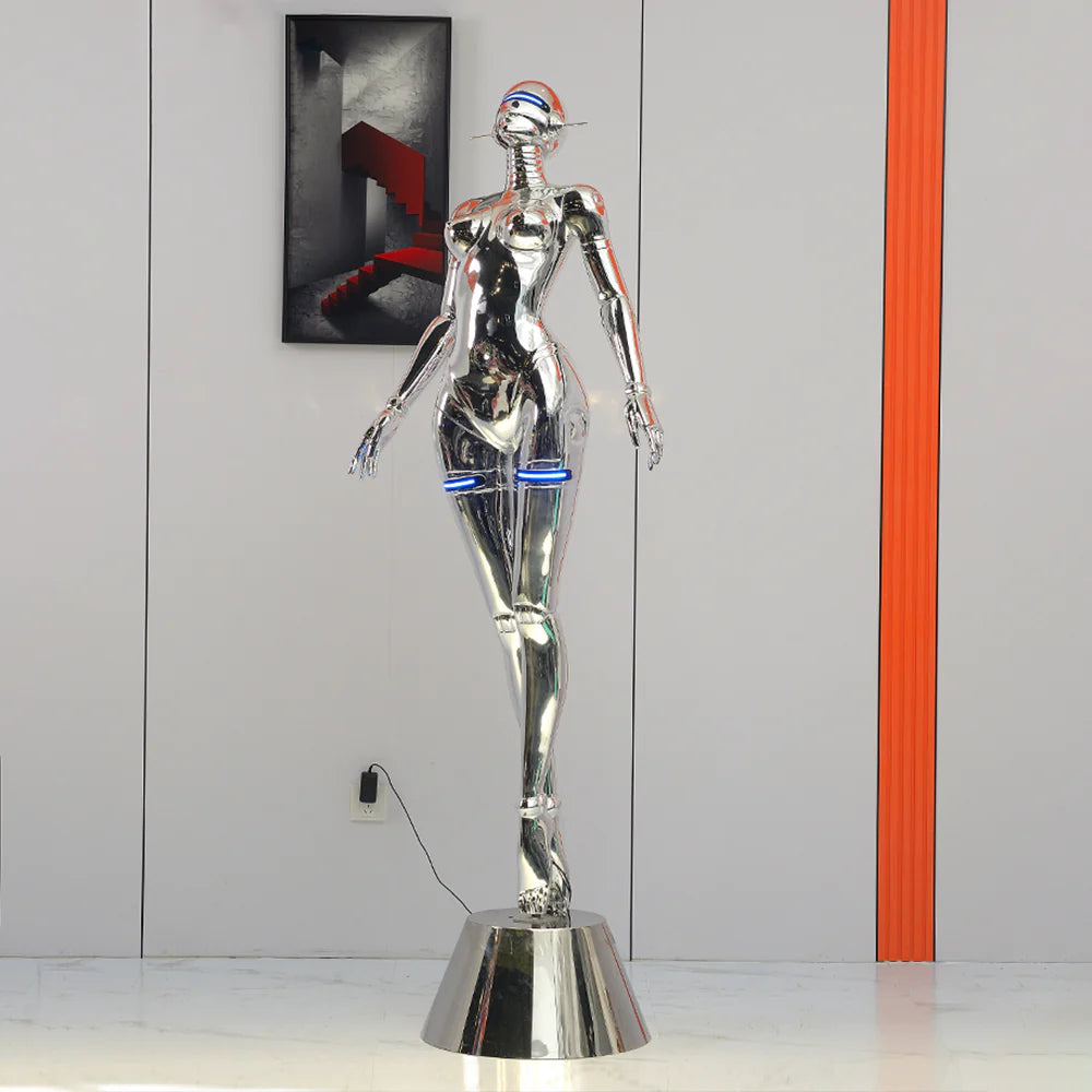 Mechanical Technology Goddess Sculpture Floor Lamp