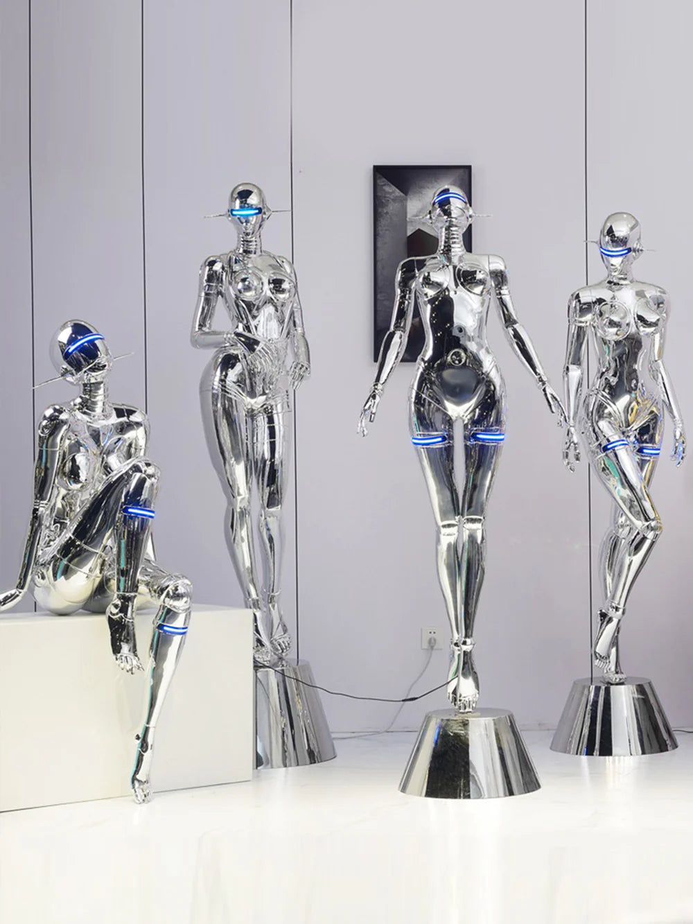 Mechanical Technology Goddess Sculpture Floor Lamp