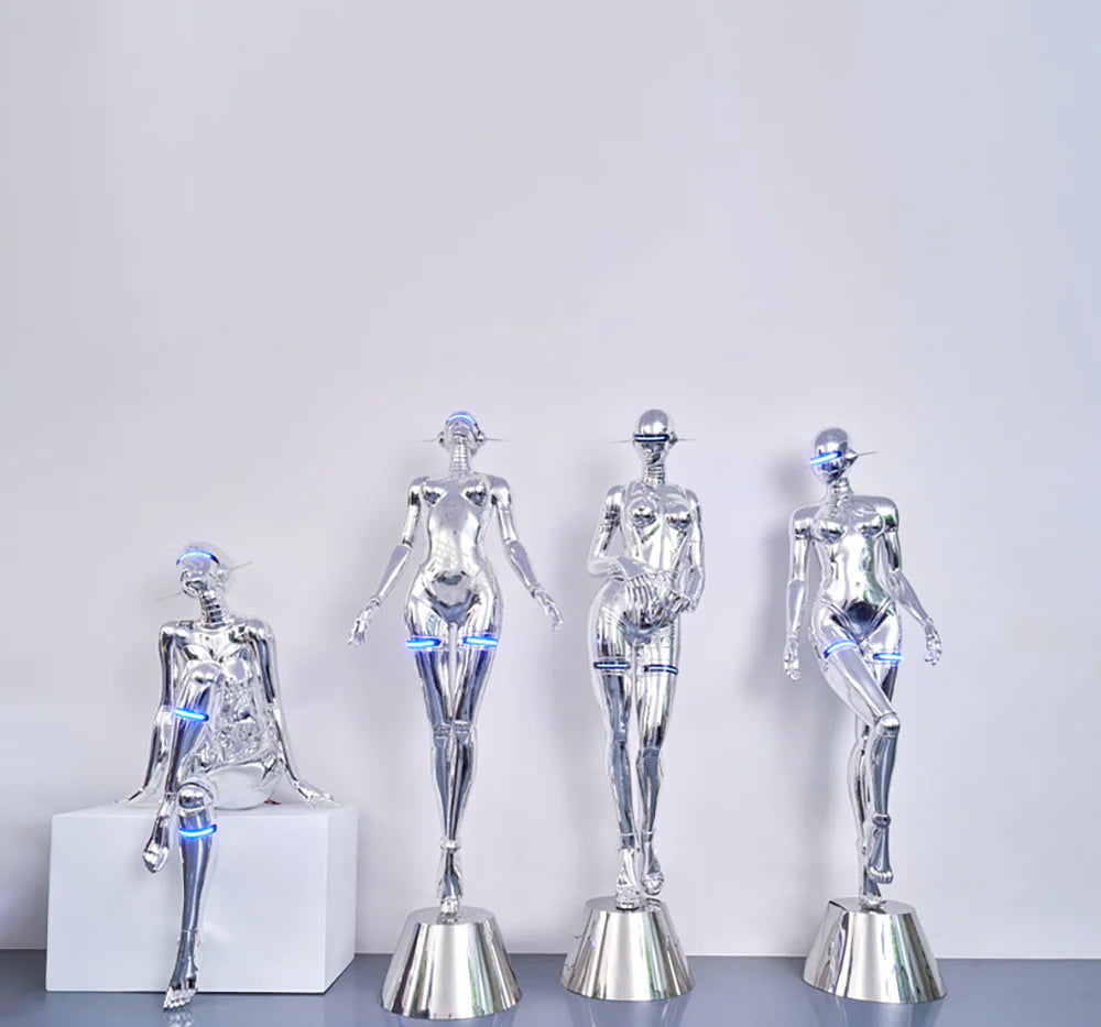 Mechanical Technology Goddess Sculpture Floor Lamp