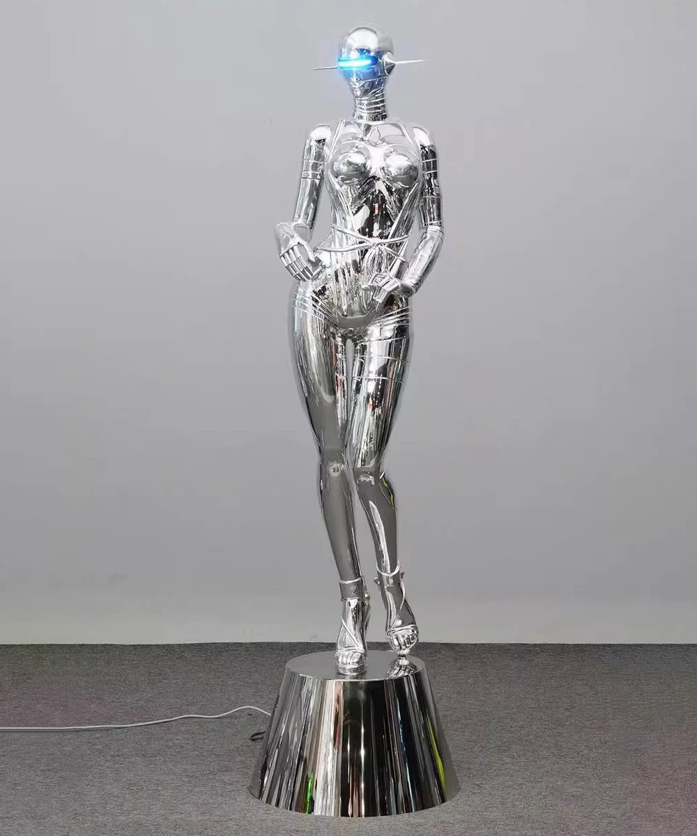 Mechanical Technology Goddess Sculpture Floor Lamp