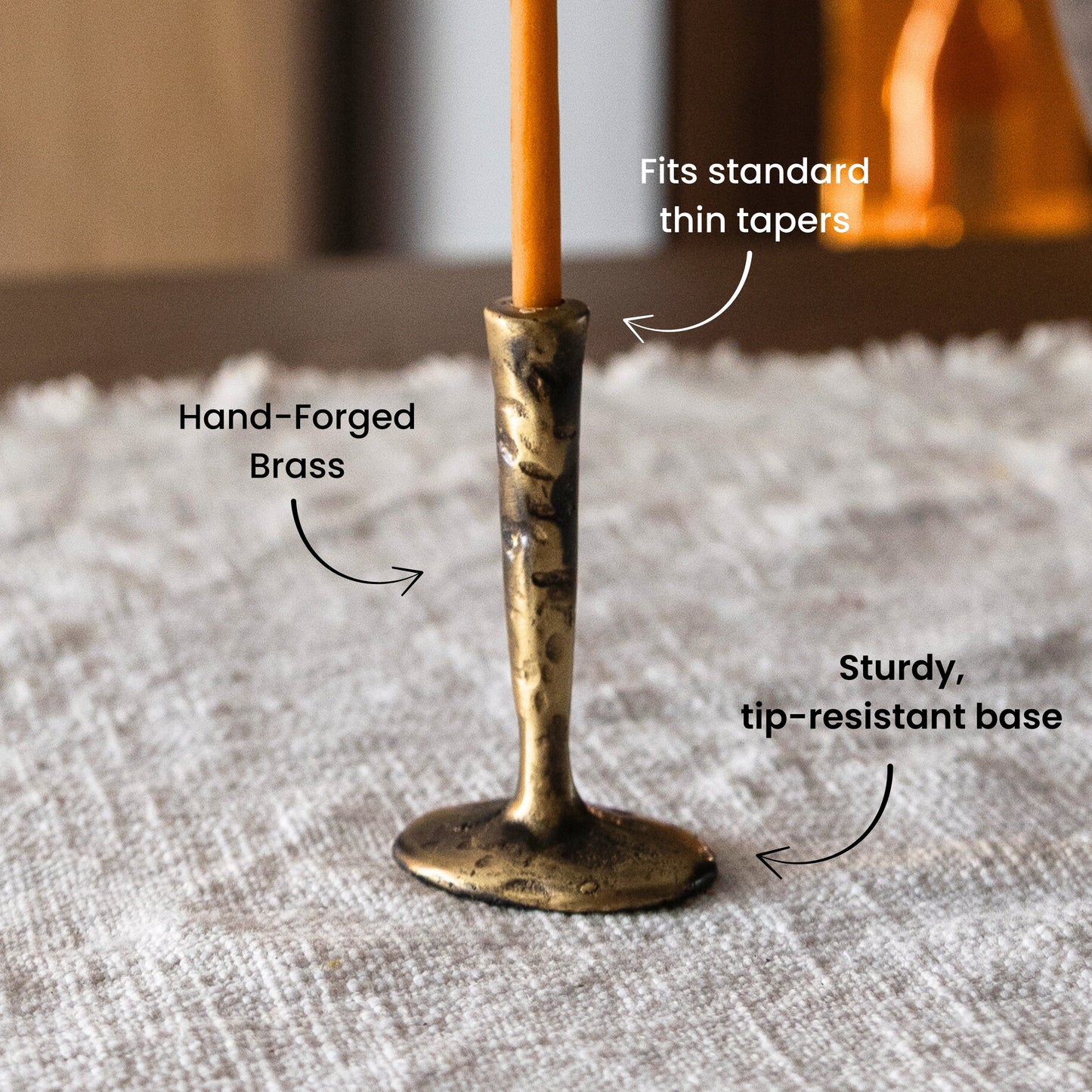 Mini Antique Brass Candlestick