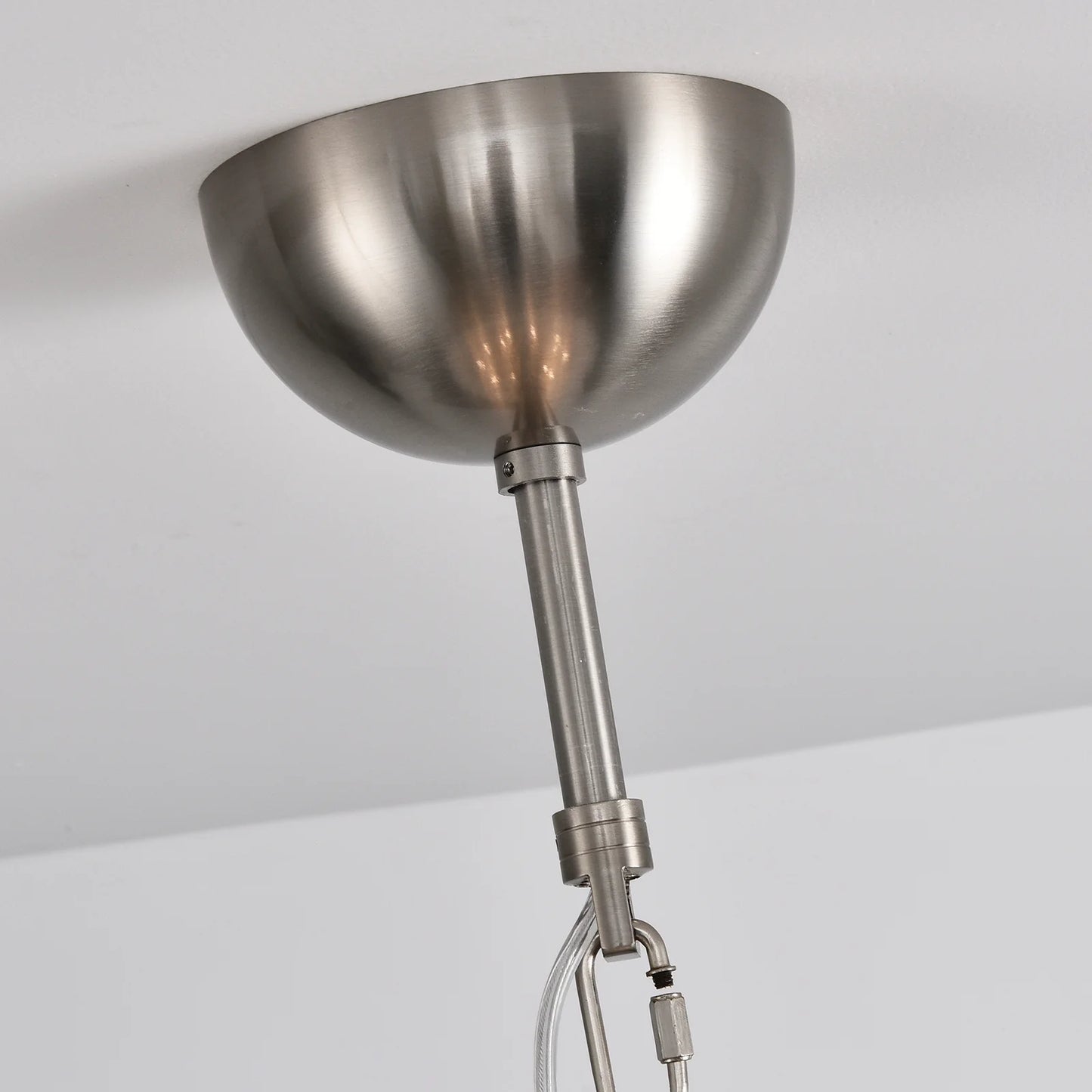 Murano White Glass Tubes Chandelier