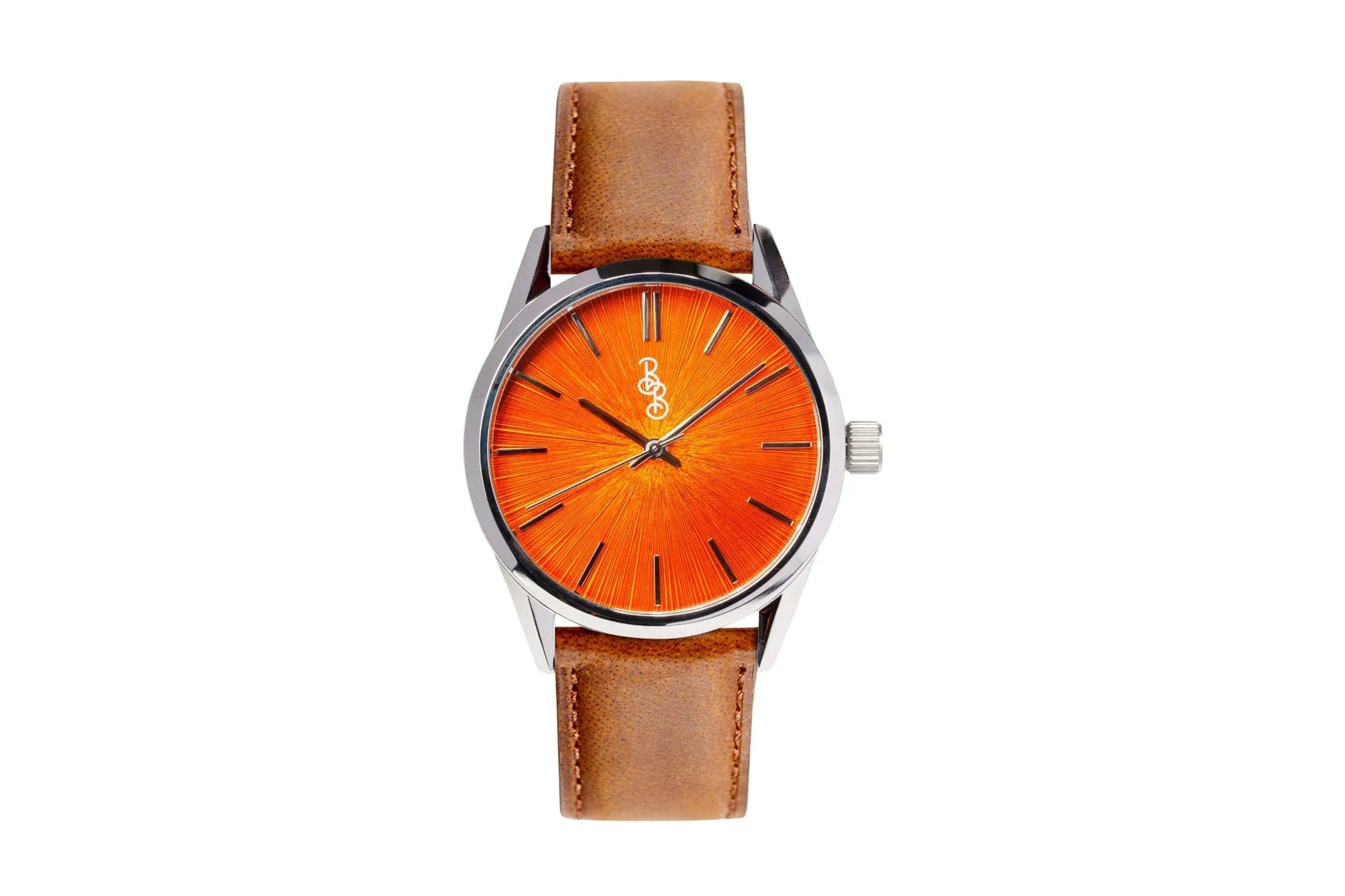 Orange_Sunburst_on_Brown_Leather - shoponestop.store