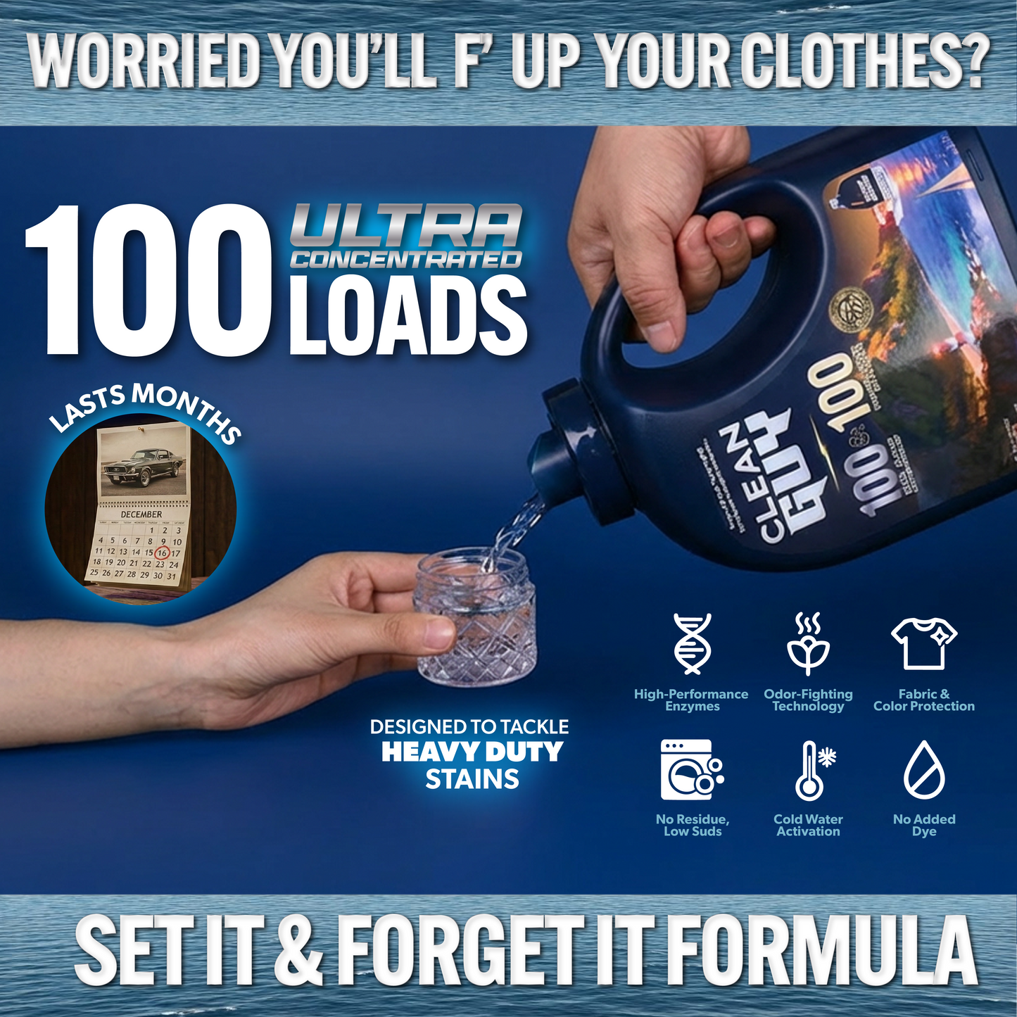 Heavy Duty Premium Laundry Detergent + Built-In Dryer Sheets
