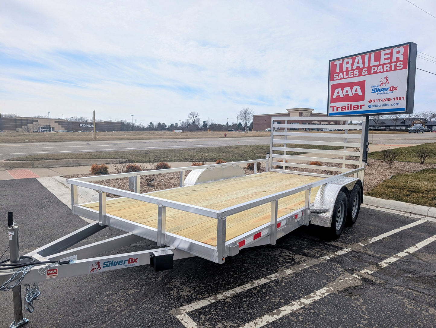 Silver Ox 7x16 Tandem Axle Aluminum Utility Trailer
