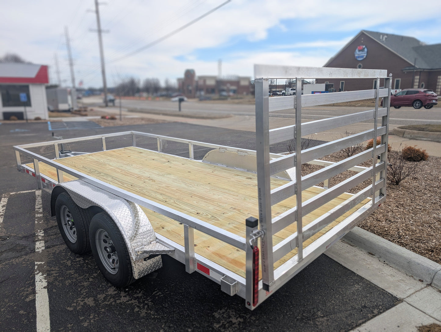 Silver Ox 7x16 Tandem Axle Aluminum Utility Trailer