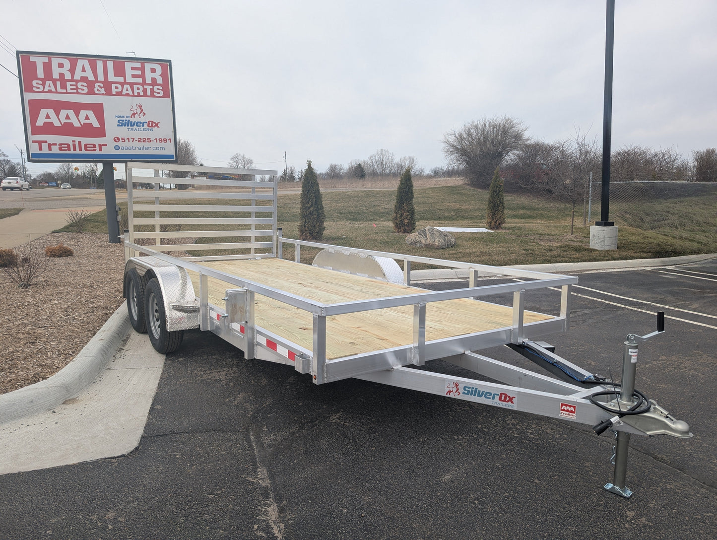 Silver Ox 7x16 Tandem Axle Aluminum Utility Trailer