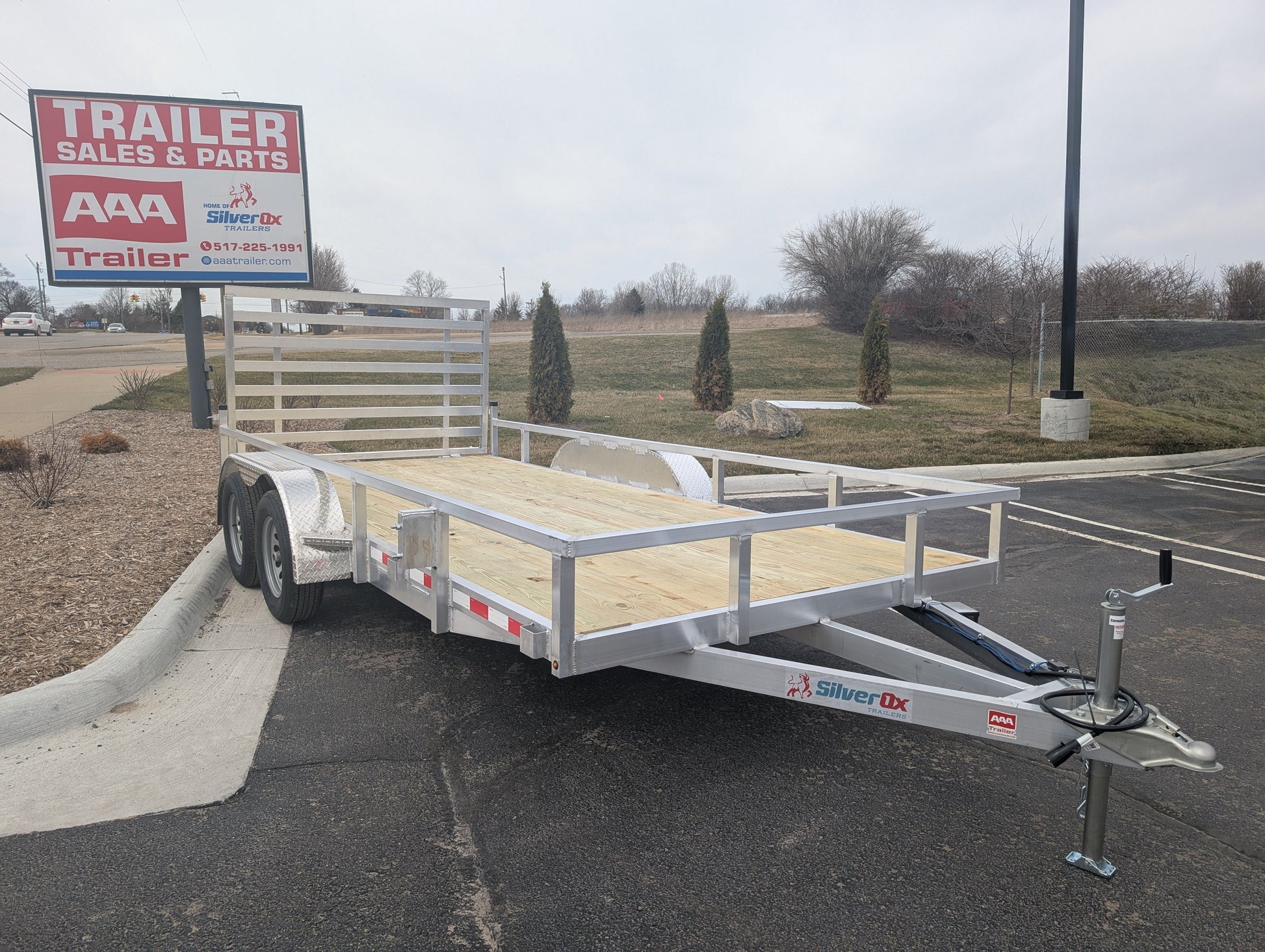 Silver Ox 7x16 Tandem Axle Aluminum Utility Trailer