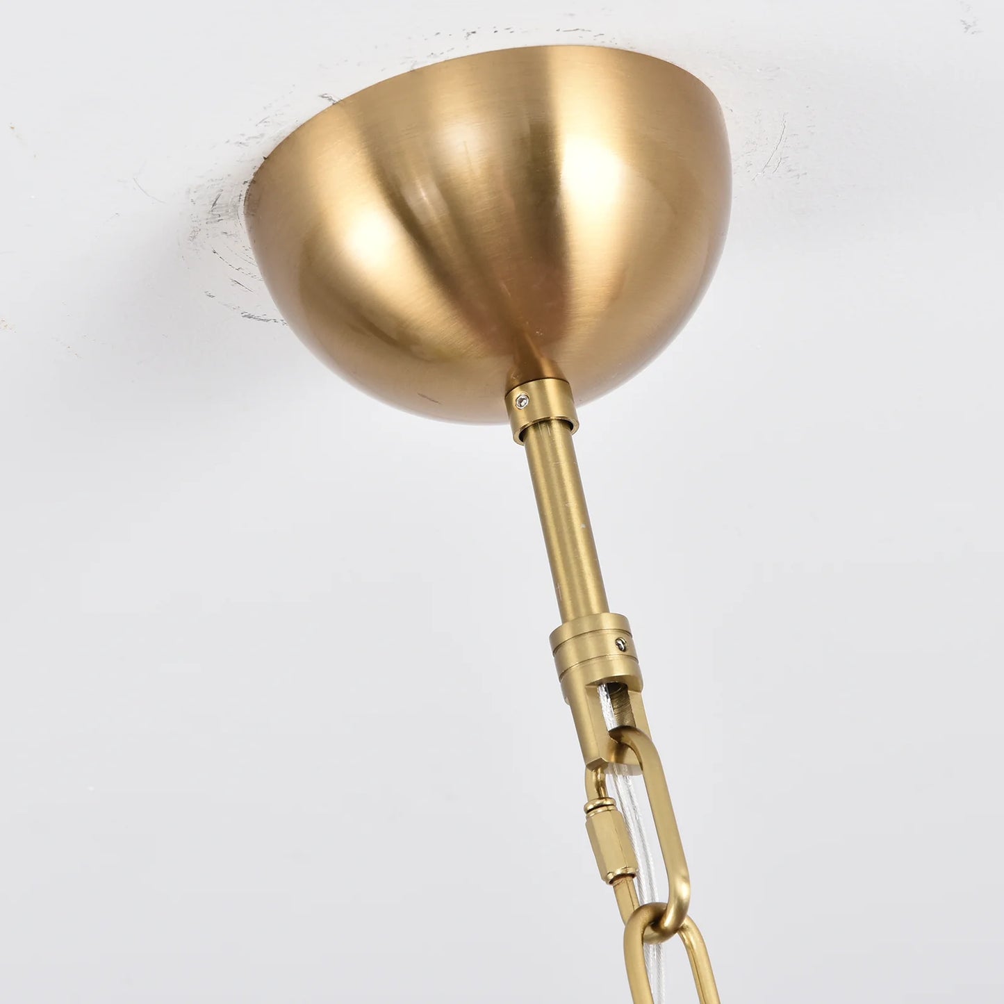 Pink Ridged Glass Rectangle Chandelier