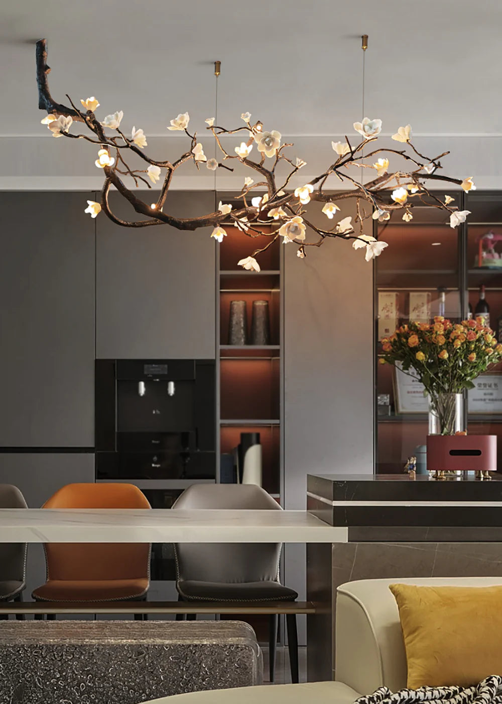 Plum Tree Branch Chandelier