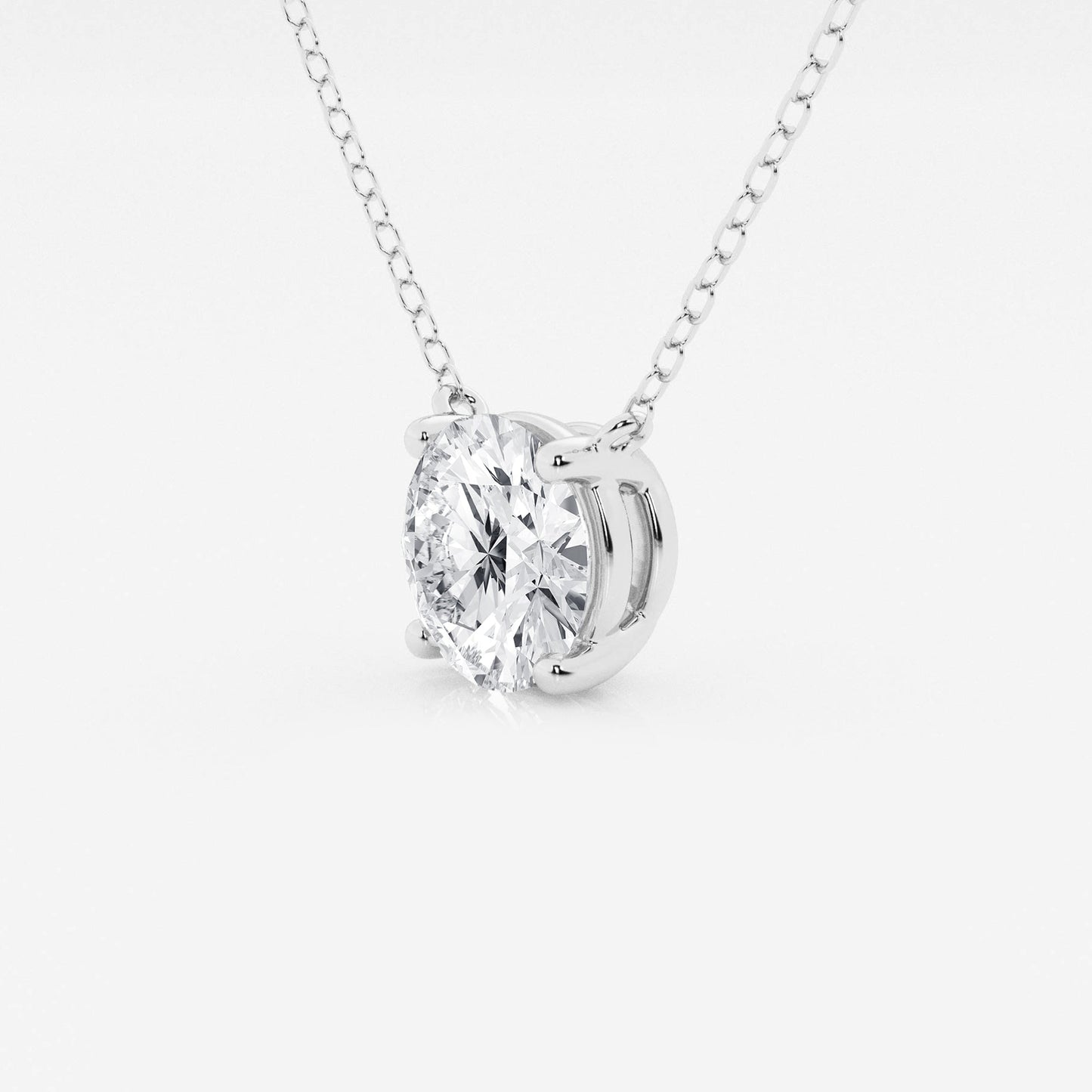 2.00 CTW Lab Grown Round F/G VS1 Diamond Floating Solitaire Pendant