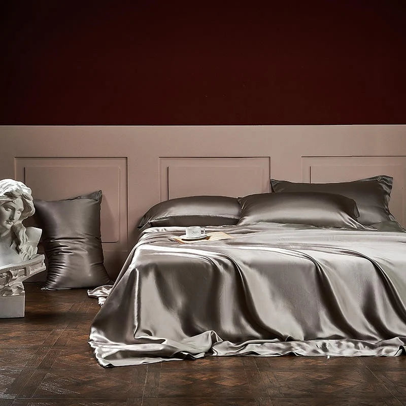 Royalis Rose Gold Luxury Pure Mulberry Silk Bedding Set | 3CARATS