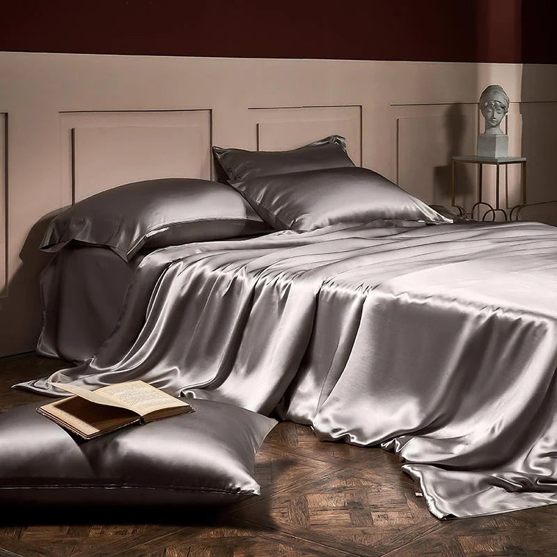 Royalis Rose Gold Luxury Pure Mulberry Silk Bedding Set | 3CARATS