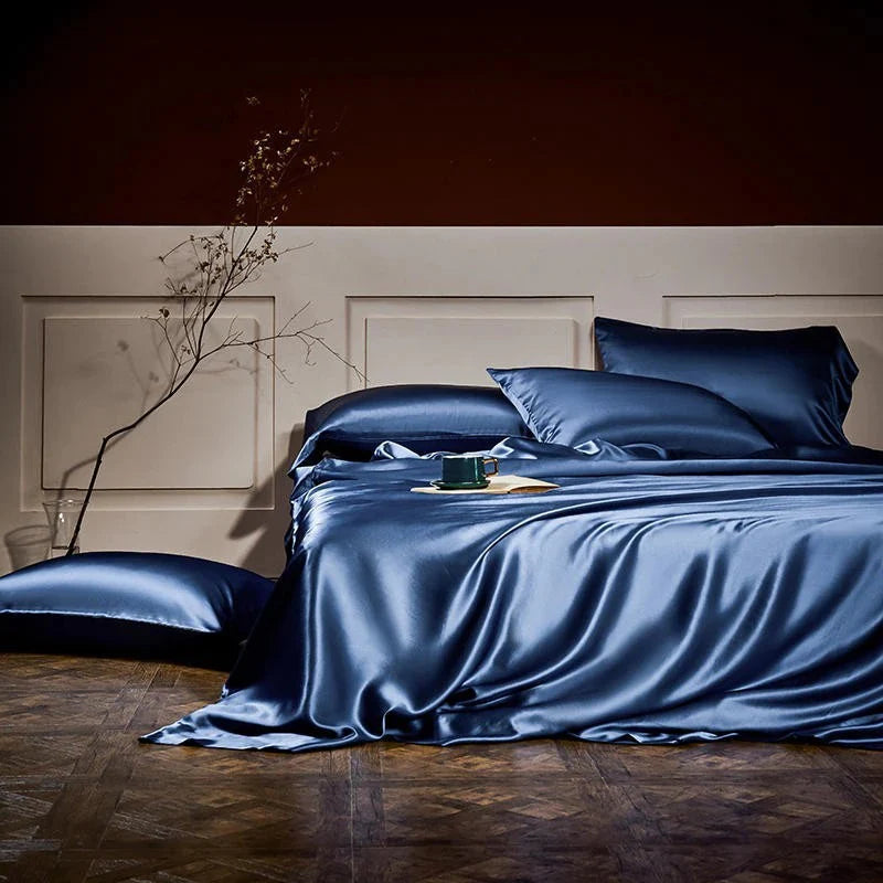 Royalis Rose Gold Luxury Pure Mulberry Silk Bedding Set | 3CARATS