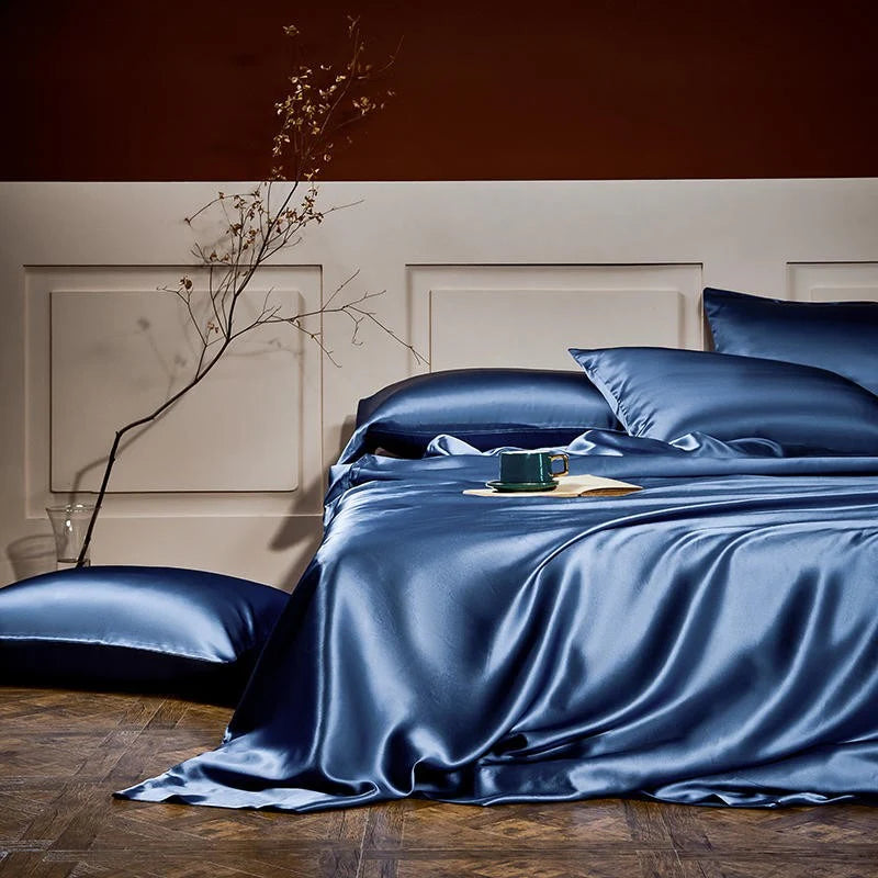 Royalis Rose Gold Luxury Pure Mulberry Silk Bedding Set | 3CARATS