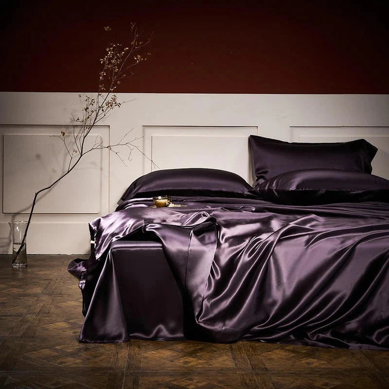 Royalis Rose Gold Luxury Pure Mulberry Silk Bedding Set | 3CARATS